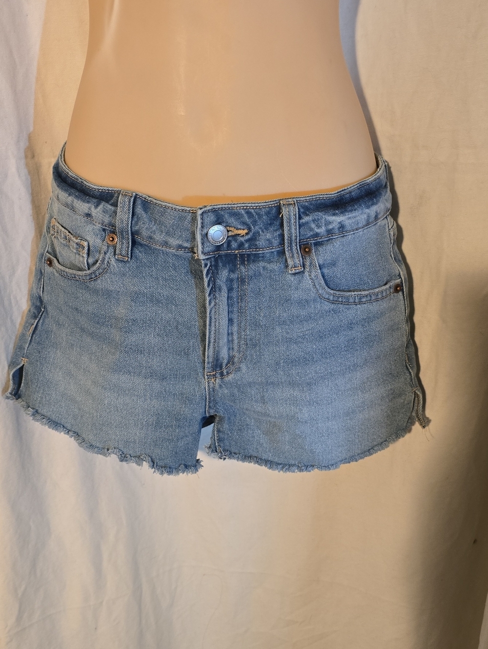Light Blue Denim Cutoff Shorts